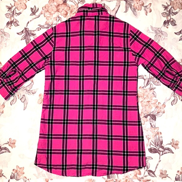 Girl’s Pink Plaid Button Down Shirt - Picture 5 of 5